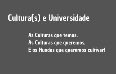 Cultura e Universidade